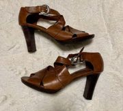 Brighton Vouge Made in Italy Leather Brown Heels