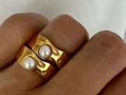 Vintage Style Ring 18K gold plated Pearl Ring 