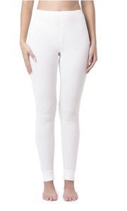Women’s XL 16-18  White Thermal Waffle Pants