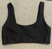 Gapfit black leopard sports bra XS