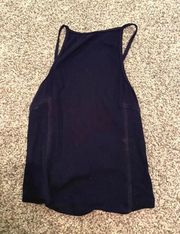 Navy Crop Top Open Back