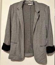 Skies are blue gray/black Asa knit blazer jacket size S