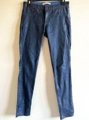 J Brand Women's Coated Super Skinny Navy Legging Jeans Size 28 Pants 901T289‎