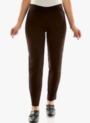 NEW Zac & Rachel Bond 18 Pull On Slim Ankle Pants Chocolate Brown Plus Size 20W