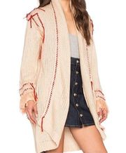 FOR LOVE & LEMONS KNITZ Denver Knit Cardigan in Peach and Rust size XS