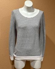 Honey Punch black and white striped sweatshirt stop