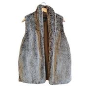 Steve Madden Short Faux Fur Lined High Neck Vest Top