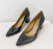 14th & Union Black Patent block pointed toe heels size 6.5