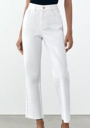 White Straight Leg Jeans