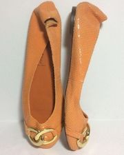 Jeffrey Campbell MJ Ballet Flat Orange Leather 10