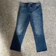 Lands’ End Mid Rise Straight Jean Denim Casual Size 16