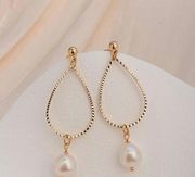 Pearl Dangle Drop Earrings