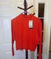 Nike  red Dri-fit crop style long sleeve yoga top size XXL