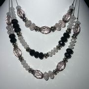 NY Collection Triple Strand Beaded Necklace