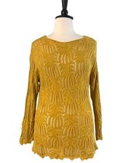 Eight Eight Eight Women's Crochet Knit Sweater Tunic New Yellow Size 1X Plus