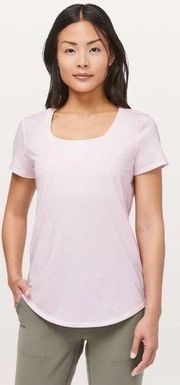 Lululemon  Love Tee V Pink Glow Short Sleeve Athletic T-Shirt 6