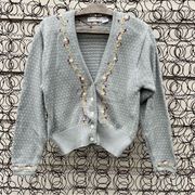 Vintage 90s Liz Claiborne Pastel Floral Cottagecore Fairycore cardigan sweater