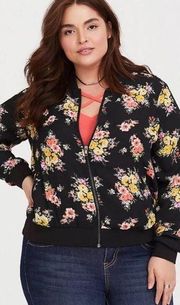 NWT Torrid floral georgette bomber jacket