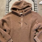 VICTORIA'S SECRET PINK Sherpa half zip hoodie