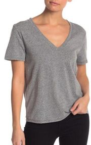 BP Nordstrom Heather Gray V-Neck Short Sleeve Tee T-Shirt Women's XS