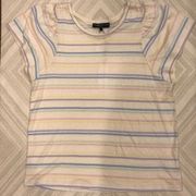 Generation Love White with Multi-Color Stripes Top