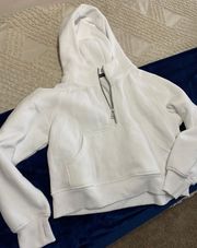 White Crop Hoodie