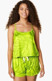 Beyond yoga pajama short set MTGRS green large new