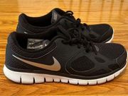 Nike  Womens Flex 2012  Black Running Shoes Sneakers Size 9