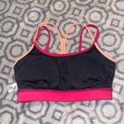 GAIAM sports bra gray pink peach small NEW