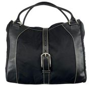 Prada Leather|Synthetic Buckled Satchel Tote Bag
