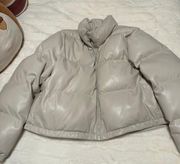 Leather Puffer Jacket