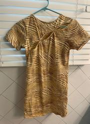 Brown Zebra Print  Dress