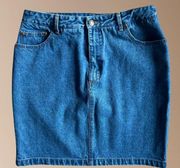 Vintage Newport News Jeanology Collection 1980s Denim Skirt Size 10 100% Cotton