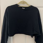 ASOS Design Cropped Black Sweatshirt