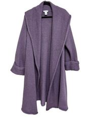 Soft Surroundings Wool Mohair Blend Shawl Collar Duster Cardigan - Size 1X