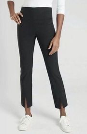 Athleta Wander Pant Straight Split Front Hem High Waisted Nylon Black Size 14