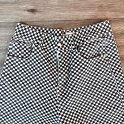 Shekou New Zealand Black And White Checkered Pattern 5 Pocket Jeans Size Small