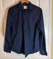 Denim & Flower Ricky Singh Button Down Navy Top, Size Medium.