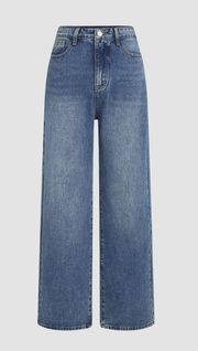 Denim Solid Straight Leg Jeans