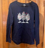 NWT Holiday Time Christmas long sleeve tee shirt size large (12/14).