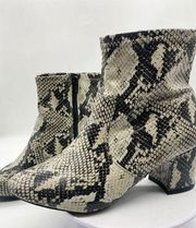 Time and Tru Memory Foam size 8 Women's Mid Boot Snake Print