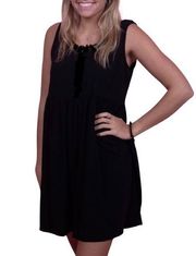 Style & co sleeveless black cotton dress with pockets size 10