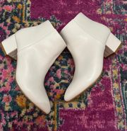 white ankle booties