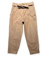 Paperbag Waist Tan Trouser Pants Women’s Size 10