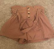 Brown Paperbag Shorts