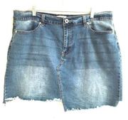 Forever 21 denim raw hem micro mini skirt 18