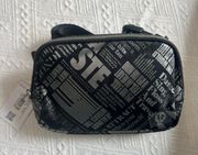 Everywhere Belt Bag Manifesto Print NWT black silver