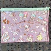 Sanrio Multicolor Zipper Bag With Hello Kitty Pompompurrin My Melody Pochacco Cinnamoroll Badtz Maru Keroppi Little Twin Stars Hangyodon