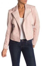 Suede Pink Moto Jacket