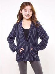 Scotch & Soda Lightweight Pinstripe Navy Blazer